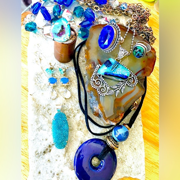 Free People Royal Blue Crop Velvet Renaissance Romantic Blouson Sleeve Holiday - Picture 7 of 7